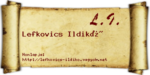 Lefkovics Ildikó névjegykártya